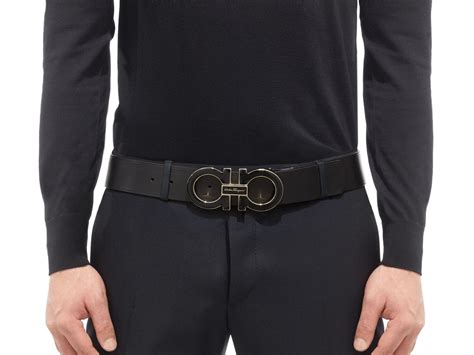 ferragamo belt on person